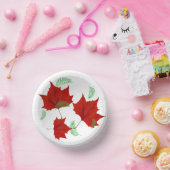 Rood blad en varens papieren kommen (Feest)