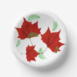 Rood blad en varens papieren kommen