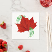 Rood blad en varens servet (Insitu)