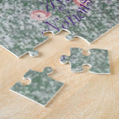 Rood blad met gespikkeld zand legpuzzel (Zijkant)