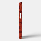 Rood bladeren patroon op sinaasappel Case-Mate iPhone case (Achterkant / Rechts)