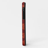 Rood bladeren patroon op sinaasappel Case-Mate iPhone case (Achterkant/links)