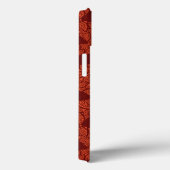 Rood bladeren patroon op sinaasappel Case-Mate iPhone case (Achterkant / Rechts)