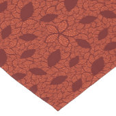 Rood bladeren patroon op sinaasappel korte tafelloper (Hoek)