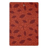 Rood bladeren patroon op sinaasappel mini klembord (Achterkant)