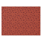 Rood bladeren patroon op sinaasappel tafelkleed (Voorkant (Horizontaal))