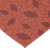 Rood bladeren patroon op sinaasappel tafelkleed (Gekanteld)