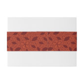 Rood bladeren patroon op sinaasappel uitnodigingen wikkel (Achterkant Voorbeeld)