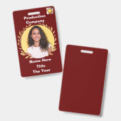 Rood bladgoud badge (Voor- en achterkant)