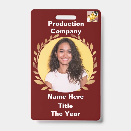 Rood bladgoud badge (Voorzijde)