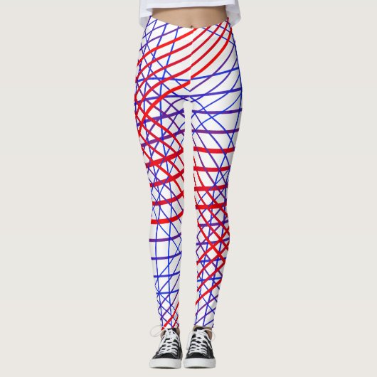 Rood Blau Leggings (Voorkant)