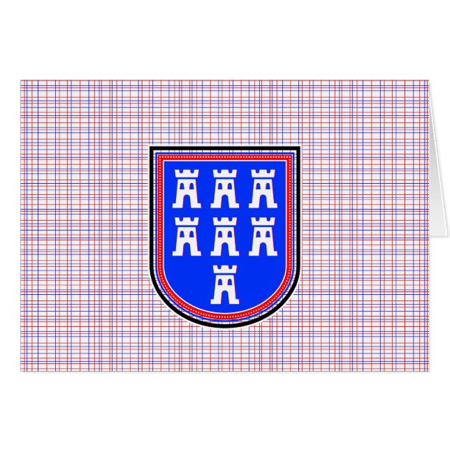 Rood Blau Saksisch Teken (Voorkant Horizontaal)