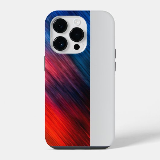 Rood blauw Abstract iPhone Hoesje (Achterkant)
