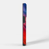 Rood blauw Abstract iPhone Hoesje (Rechterkant)