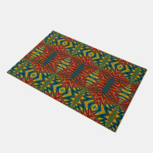 Rood Blauw Abstract Print Hippie Boho Unique Triba
