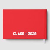Rood & Blauw Afstuderen Gepersonaliseerd Gastenboek (Achterkant)