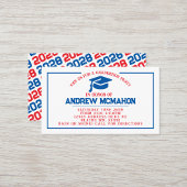 Rood & Blauw Afstuderen nodigen aankondigingstusse Visitekaartje