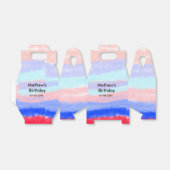 Rood blauw Amerikaanse jongen verjaardag naam datu Bedankdoosjes (Uitgevouwen)