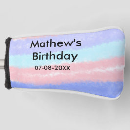 Rood blauw Amerikaanse jongen verjaardag naam datu Golfheadcover