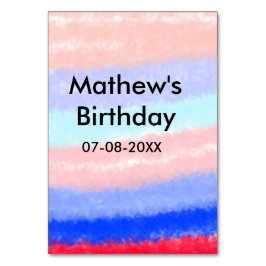 Rood blauw Amerikaanse jongen verjaardag naam datu Kaart
