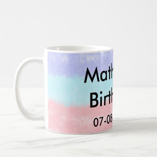 Rood blauw Amerikaanse jongen verjaardag naam datu Koffiemok (Links)