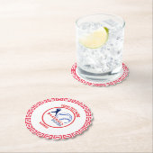 Rood Blauw Baseball Meisje Jongen Verjaardagsfeest Kartonnen Onderzetters (Insitu)