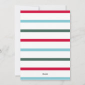 Rood Blauw Blauwgroen Prettige feestdagen Kerstbal Feestdagenkaart (Achterkant)