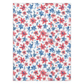 Rood Blauw Bloemen 4th Juli Tafelkleed (Voorkant)