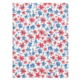 Rood Blauw Bloemen 4th Juli Tafelkleed