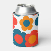 Rood & Blauw Bloemen Bold Botanische Lente & Zomer Blikjeskoeler (Blikje Voorkant)