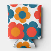 Rood & Blauw Bloemen Bold Botanische Lente & Zomer Blikjeskoeler (Achterkant)