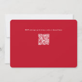 Rood Blauw Checkerboard Football Game Watch Party Kaart (Achterkant)