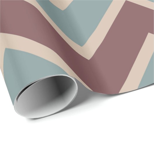 Rood Blauw Chevron Cadeaupapier (Rol Hoek)