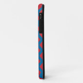 Rood & blauw Chevron monogrammed iPhone5 Hoesje (Achterkant/links)