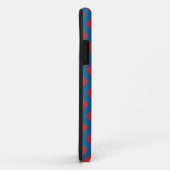 Rood & blauw Chevron monogrammed iPhone5 Hoesje (Achterkant/rechts)