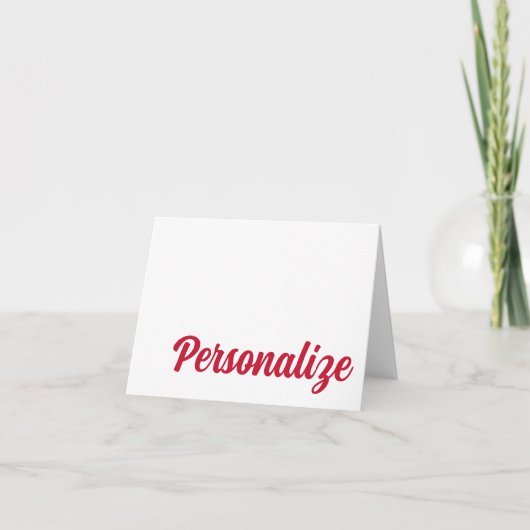 ROOD, BLAUW Dallas, TX Gepersonaliseerde Nota Kaar Bedankkaart (Voorkant)