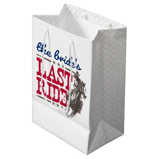 Rood & Blauw De laatste rit van de bruid Midden fo Medium Cadeauzakje (Voorkant Gekanteld)