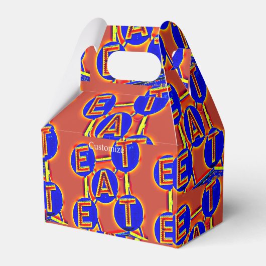 Rood/Blauw Eet snoep Tin Bedankdoosjes (Voorkant Zijde)