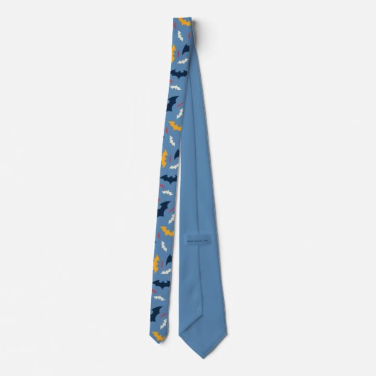 Rood, blauw en Geel Bat Logo Patroon Stropdas (Achterkant)