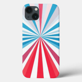 Rood, blauw en grijs patroon mobiel Case-Mate iPhone case