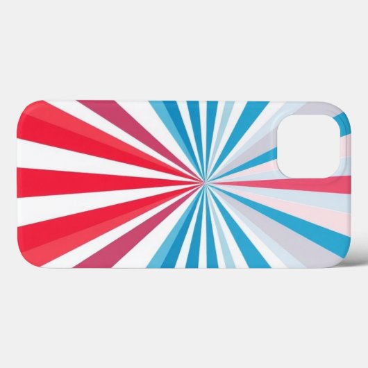 Rood, blauw en grijs patroon mobiel Case-Mate iPhone case (Achterkant (horizontaal))