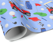 Rood blauw en groen golf cadeaupapier (Rol Hoek)