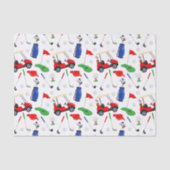 Rood blauw en groen golf tissuepapier (Voorkant)