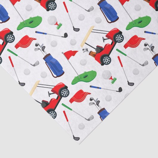 Rood blauw en groen golf tissuepapier (Detail)