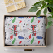 Rood blauw en groen golf tissuepapier (Geschenk)