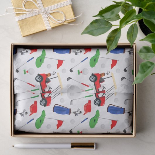 Rood blauw en groen golf tissuepapier (Geschenk)