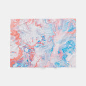 Rood, blauw en wit abstract schilderij fleece deken (Voorkant (Horizontaal))