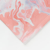 Rood, blauw en wit abstract schilderij fleece deken (Hoek)