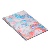 Rood, blauw en wit abstract schilderij notitieboek (Rechterzijde)