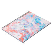 Rood, blauw en wit abstract schilderij notitieboek (Linkerzijde)